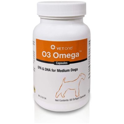 VetOne O3 Omega Caps Nutritional Supplement (3) Medium Dogs 60ct