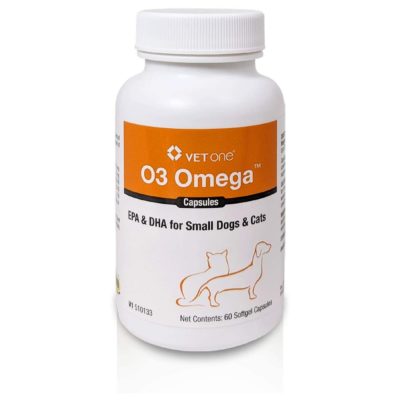 VetOne O3 Omega Caps Nutritional Supplement (6)small dogs & cats 60ct