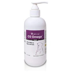VetOne O3 Omega Liquid Nutritional Supplement for Dogs and Cats 8Oz. Pump Bottle (2)