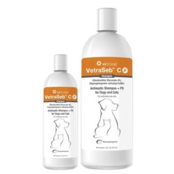 VetraSeb CeraDerm C 4% Antiseptic Shampoo for Dogs & Cats 8 & 16oz