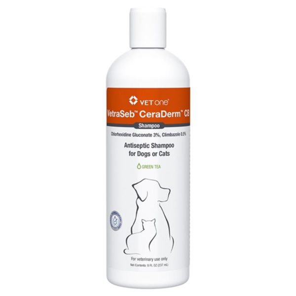 VetraSeb CeraDerm CB Antiseptic Shampoo for Dogs and Cats 8oz