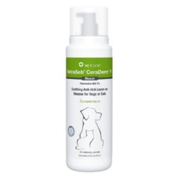 VetraSeb CeraDerm P Anti-Itch Leave-On Mousse for Dogs and Cats 6.8 Oz
