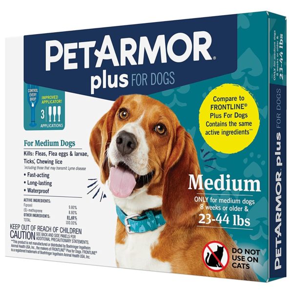 PetArmor Plus Topical Flea & Tick Treatment for Dogs 23-44 lbs. (3ct)