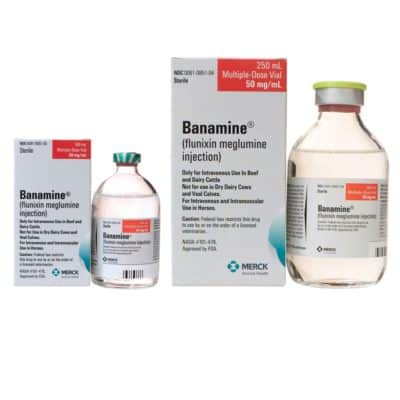 Banamine (Flunixin) Injection 50mg per ml 100ml and 250ml Bottles