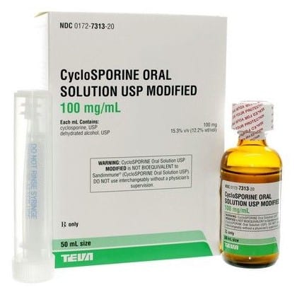 Cyclosporine USP Modified Oral Solution 50ml 100mg per ml