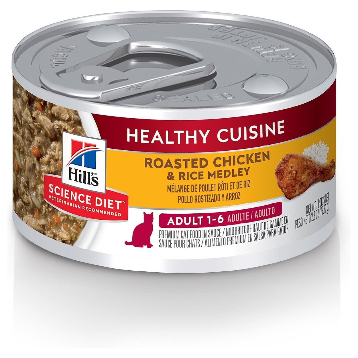Hill's Science Diet Adult Healthy Cuisine Roasted Chicken & Rice Medley, Canned Cat Food