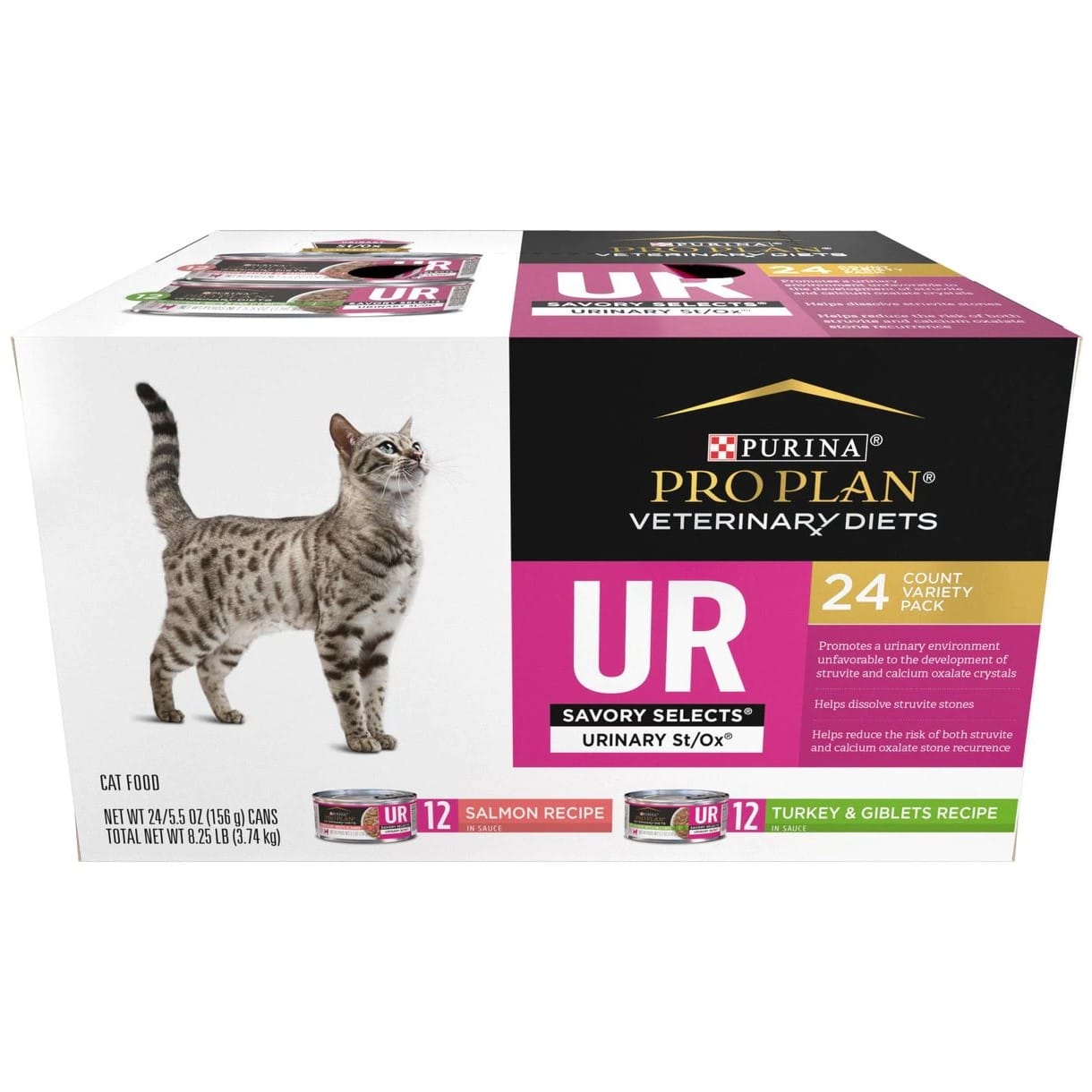 Purina Pro Plan Veterinary Diets UR Urinary St/Ox Savory Selects Variety Pack Wet Cat Food