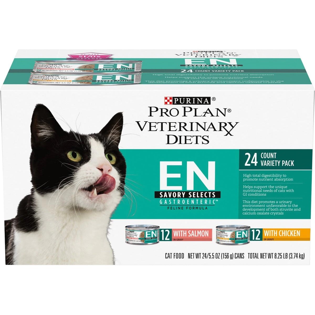 Purina Pro Plan Veterinary Diets EN Gastroenteric Savory Selects in Gravy Variety Pack Wet Cat Food (1)