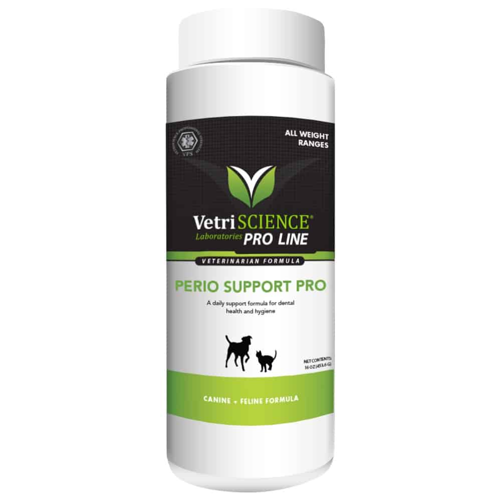 VetriScience Perio Support PRO Powder, Dental Supplement for Cats & Dogs 16 Oz (3)