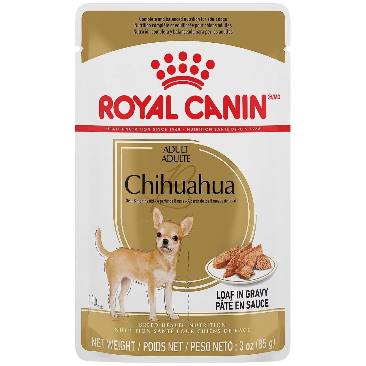 Royal Canin Breed Health Nutrition Chihuahua Loaf In Gravy Pouch Dog Food