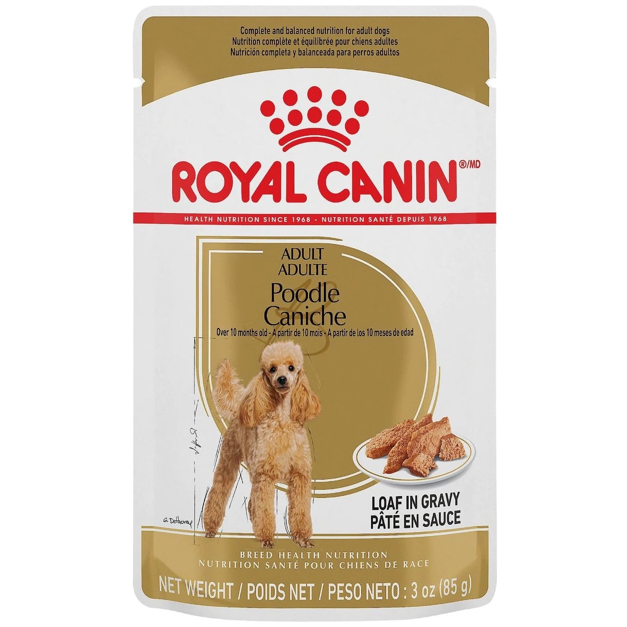 Royal Canin Breed Health Nutrition Poodle Loaf In Gravy Pouch Wet Dog Food
