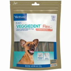 Virbac C.E.T. VeggieDent Flex + Joint Health Dental Chews for X-Small Dogs, under 11lbs