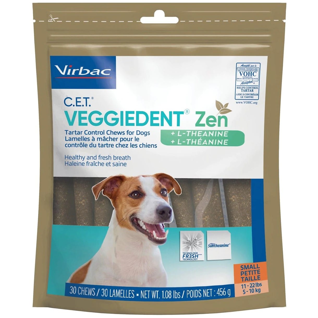 Virbac C.E.T. VeggieDent Zen Dental Chews for Small Dogs