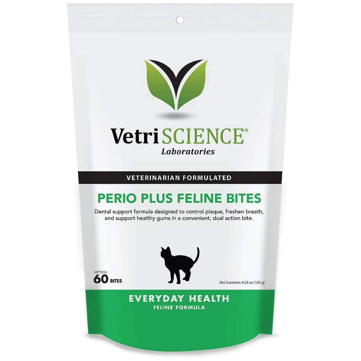 VetriScience Perio Plus Everyday Health Feline Bites Dental Cat Treats