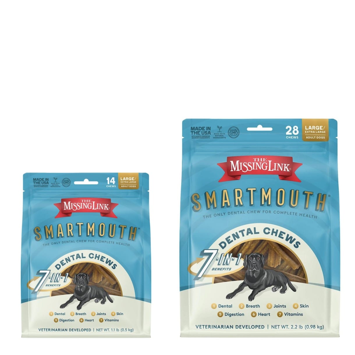 The Missing Link Smartmouth Dental Chews for Large & Giant Dogs